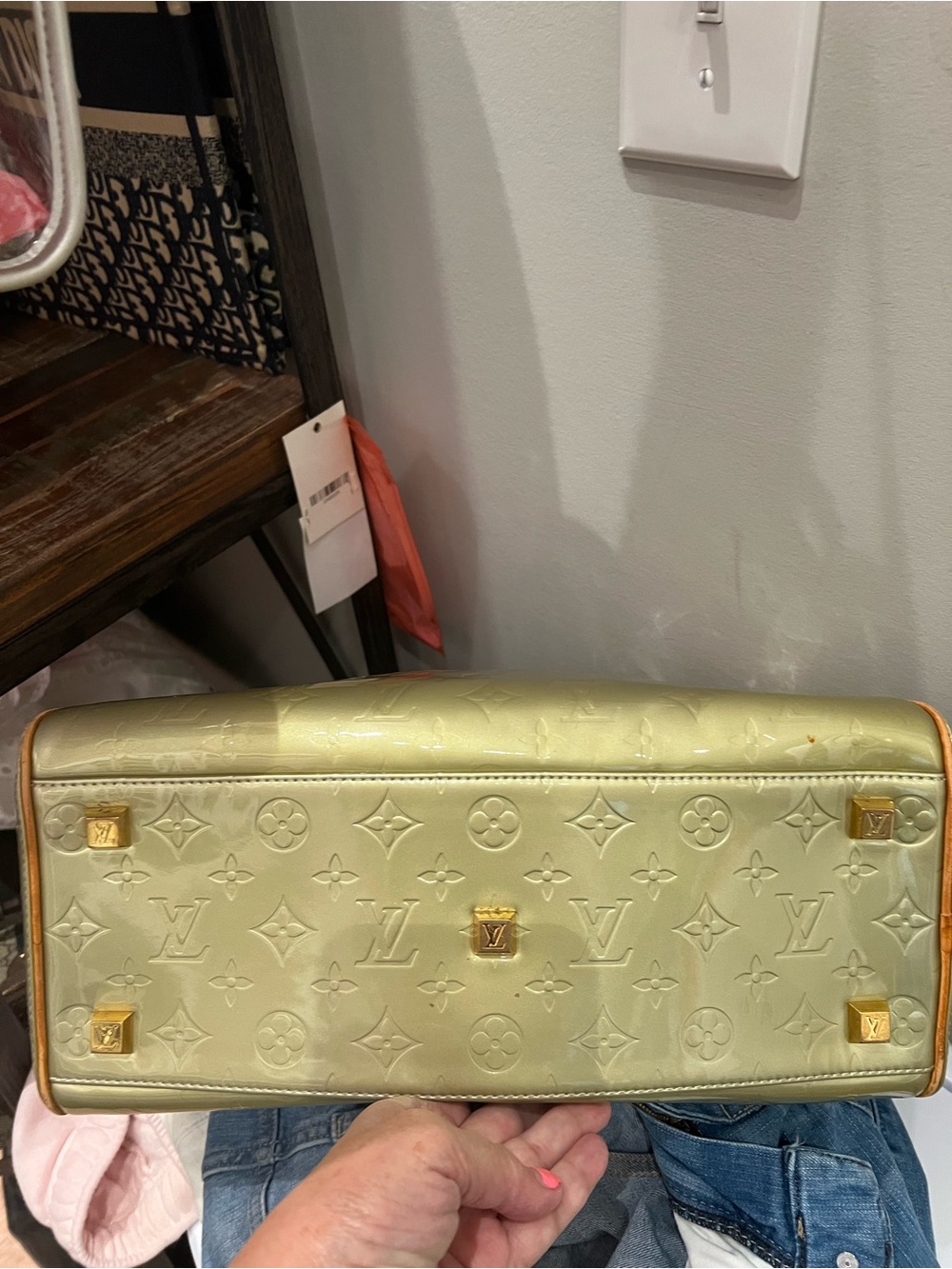Louis Vuitton Green Vernes Handbag 💯 Authentic - Picture 13 of 14